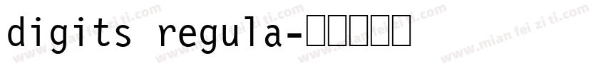 digits regula字体转换